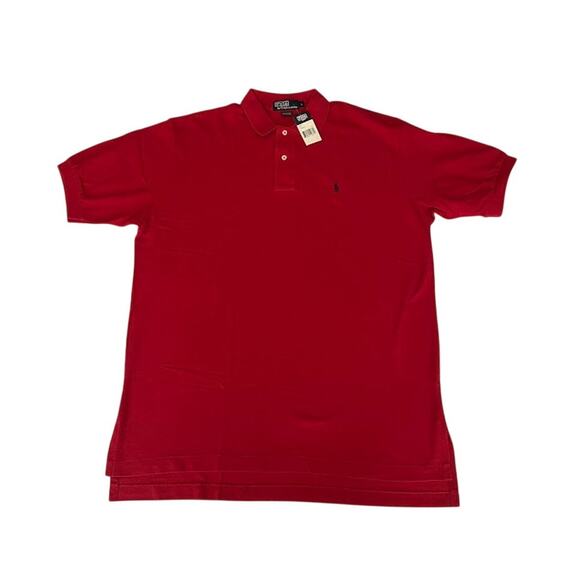 VTG NWT Polo Ralph Lauren Shirt Red Polo Size Large - Picture 1 of 6